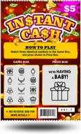 large size - pregnancy announcement lottery scratch-off tickets 4x6 authentic looking great for baby announcements perfect for pregnancy announcement for grandparents, future dad, or friends! logo