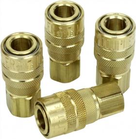 img 1 attached to Milton M Style Air Fitting Kit S-210-14, Brass Kwik Change Couplers, Case Hardened Steel Plugs, 40 SCFM, 300 PSI Max Pressure, 1/4" NPT, Includes 4 Female Couplers, 8 Male Plugs, 2 Female Plugs