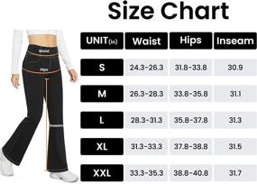 img 2 attached to Женские штаны для йоги Bootcut с высокой талией и 4 карманами — повседневные расклешенные брюки для тренировок