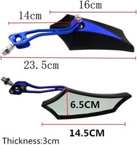 img 3 attached to ESUPPORT Blue Universal Motorcycle Motorbike 8Mm 10Mm Rear View Side Mirror ATV Scooter Bike Sport