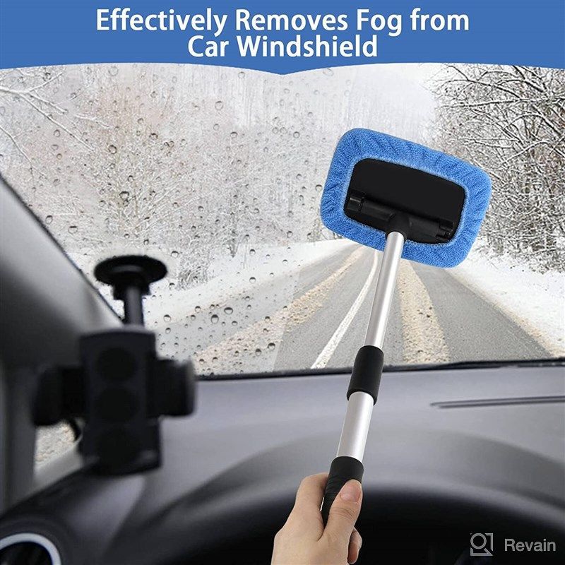 eFuncar Windshield Cleaning Tool, Car Window Cleaner, Window Cleaning Tool  with Extendable Handle and 2 Pack []