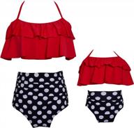 yming mom and daughter matching swimsuit two piece bikini sets logo