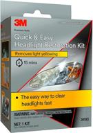 🔦 revive your headlights in just 15 minutes: 3m quick and easy headlight restoration kit, eliminates light yellowing - 39193, 1 kit logo