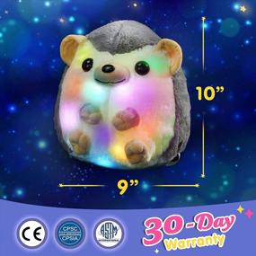 img 2 attached to 10-Inch Light-Up Hedgehog Stuffed Animal Soft Plush Toy With LED Nightlight - Ideal Bedtime Gift For Toddlers And Kids On Christmas And Birthdays By Bstaofy