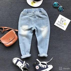 img 2 attached to TJTJXRXR Little Baby Boys Girl Ripped Western Jeans: Cool Kids Girls Denim Pants in Friend-Style Design