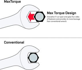 img 1 attached to 🔧 Max Torque 15-Piece Premium Combination Wrench Set, Long Pattern Design, Chrome Vanadium Steel, Includes Metric Sizes 8mm to 22mm with Convenient Storage Rack