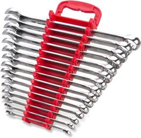 img 4 attached to 🔧 Max Torque 15-Piece Premium Combination Wrench Set, Long Pattern Design, Chrome Vanadium Steel, Includes Metric Sizes 8mm to 22mm with Convenient Storage Rack