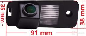 img 2 attached to Reversing Camera Integrated in Number Plate Light - HD 720p, 📷 Waterproof, Night Vision - Hyundai Santa Fe IX25 2014 2015 Azera Carens Creta