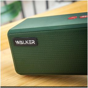 img 3 attached to Bluetooth 5.0 Wireless Portable Speaker, WALKER, WSP-130, 5W*2, Multi Speaker Sync, Green / Acoustic Music System