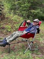 img 1 attached to KingCamp Adjustable Aluminum Alloy Folding Rocking Hammock Camping Chair With Pillow Cup Holder And Recliner For Outdoor Travel, Sport Games, Lawn Concerts, And Backyard. review by David Underberg