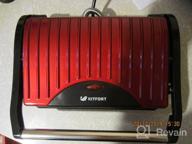 img 1 attached to Sandwich maker Kitfort KT-1609 Panini Maker, red review by Aneta Jastrzbska ᠌