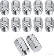 🔩 beadnova silver aluminum chrome valve stem caps for tires - 12pcs pack, enhanced seo логотип