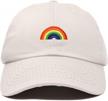 add a pop of color to your outfits with dalix rainbow baseball cap - stylish and comfortable women's hat logo