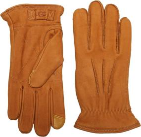 img 1 attached to UGG Leather Gloves Sherpa Lining Men's Accessories and Gloves & Mittens