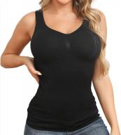 ultimate body shaping solution: shapewear camisoles with built-in bra and tummy control compression for women logo