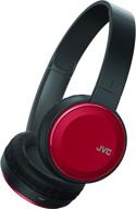 jvc red wireless lightweight flat foldable on 🎧 ear bluetooth headphones with mic - the ultimate audio companion logo