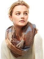 mirmaru plaid brown infinity scarf - women's accessories for scarves & wraps логотип