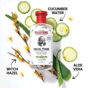 img 1 attached to Cucumber Witch Hazel Toner With Aloe Vera - 12 Oz Alcohol-Free Formula By THAYERS
