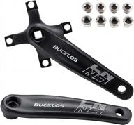 bucklos mtb crankset square taper: 8-10 speed compatible, 22-44t chainring set (170mm 104/64 bcd) for shimano sram fsa hybrid mountain bike logo