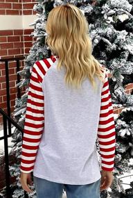 img 1 attached to Spread Cheer In Style With Our Women'S Merry Christmas Santa Hat Blouse Tee!