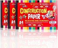 📒 mont marte construction paper: 10 assorted colors, large size 150 sheets for kids, a4 90 gsm logo