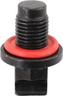 m14x1.50 oil drain plug - black oxide coated steel, 14mm hex, high-temp gasket included (4lifetimelines) logo