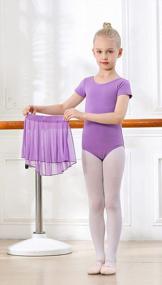 img 3 attached to Girls Ballet Leotards With A Removable Skirt And Hollow Back Dance Dress Combo By DIPUG For Toddlers