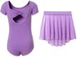 girls ballet leotards with a removable skirt and hollow back dance dress combo by dipug for toddlers logo