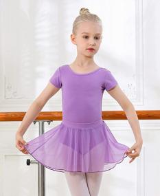 img 2 attached to Girls Ballet Leotards With A Removable Skirt And Hollow Back Dance Dress Combo By DIPUG For Toddlers
