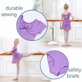img 1 attached to Girls Ballet Leotards With A Removable Skirt And Hollow Back Dance Dress Combo By DIPUG For Toddlers