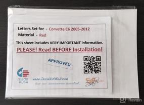 img 1 attached to SF Sales USA - Red Plastic Letters for Corvette C6 2005-2012 Rear Bumper Inserts, Not Decals