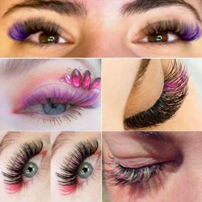 img 3 attached to Set Of 5 Colored Faux Mink Eyelashes For Halloween, Cosplay, Parties, And Festivals - Blue, Pink, And More Vibrant Colors For Eye-Catching Looks