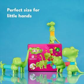 img 2 attached to 15-Piece Magnetic Animal Puzzle Set For Toddlers - Mix & Match Jungle Animals Building Toy With 3D Heads And Fidgets - Ideal For Ages 3-6 - Green BrainSpark Party Heads