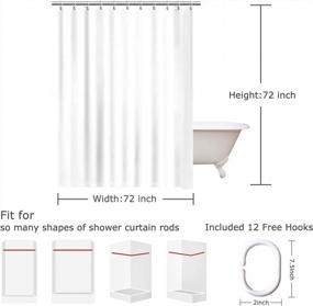 img 1 attached to Beddinginn Blooming Flowers Shower Curtains Fabric,Heavy Duty,,Waterproof Shower Curtains Modern For Bathroom Decor With 12Pcs Hooks（Camellia,72 *72 Inches）