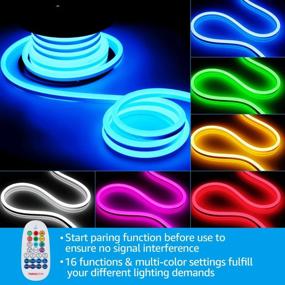 img 1 attached to 50Ft LED Neon Rope Lights Outdoor - IP67 Waterproof, ETL Certified, 100Ft Max Linkable For Bedroom & Commercial Building Decorations