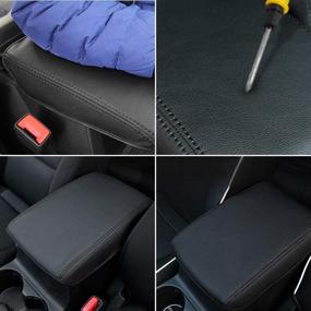 img 2 attached to 🐶 Enhance Your Mazda CX5 with INTGET Car Center Console Armrest Cover: Dog Seat Protector & Arm Box Lid Shield in Black