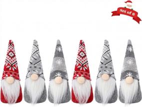 img 3 attached to Set Of 6 Swedish Santa Gnome Tomte Christmas Decorations, Xmas Holiday Gifts For Birthday - GMOEGEFT