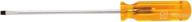 klein tools a316-4 3/16-inch flat head cabinet tip screwdriver – 4-inch round shank, comfordome handle logo