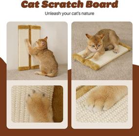 img 1 attached to 🐈 Lahas Cat Wall Corner Scratcher: Protect Furniture, Delight Kittens with Sisal Cat Scratching Pad Wall Mounted for Indoor Cats