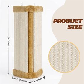 img 3 attached to 🐈 Lahas Cat Wall Corner Scratcher: Protect Furniture, Delight Kittens with Sisal Cat Scratching Pad Wall Mounted for Indoor Cats