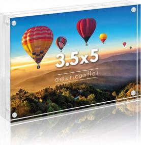 img 4 attached to Display Your Memories With Ease: Americanflat 3.5X5 Scratch Resistant Acrylic Picture Frame With Magnetic Corners And Freestanding Design