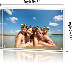 img 3 attached to Display Your Memories With Ease: Americanflat 3.5X5 Scratch Resistant Acrylic Picture Frame With Magnetic Corners And Freestanding Design