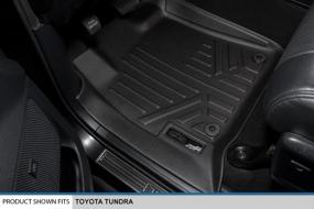 img 3 attached to 🌟 High-Quality MAXLINER Floor Mats for 2012-2013 Toyota Tundra Double Cab - 2 Row Liner Set in Sleek Black