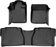 🌟 high-quality maxliner floor mats for 2012-2013 toyota tundra double cab - 2 row liner set in sleek black logo