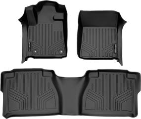 img 4 attached to 🌟 High-Quality MAXLINER Floor Mats for 2012-2013 Toyota Tundra Double Cab - 2 Row Liner Set in Sleek Black