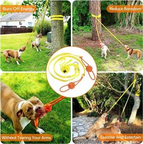 img 1 attached to Interactive Tug-Of-War Dog Toy For Medium To Large Dogs - XiaZ Bungee Tug With 2 Ropes For Solo Play!