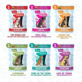 img 2 attached to Weruva Dogs In The Kitchen Pooch Pouch Party! Wet Dog Food Variety Pack - 12 X 2.8Oz Pouches