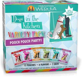 img 4 attached to Weruva Dogs In The Kitchen Pooch Pouch Party! Wet Dog Food Variety Pack - 12 X 2.8Oz Pouches