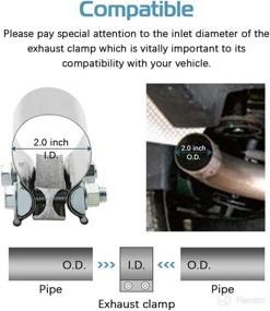 img 2 attached to Выхлопной хомут Apeixoto из нержавеющей стали