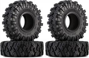 img 4 attached to Upgrade Your Small Crawler With INJORA 1.0 Mud Terrain Tires For TRX4M, SCX24, Axial And More - Set Of 4 Tires Included!